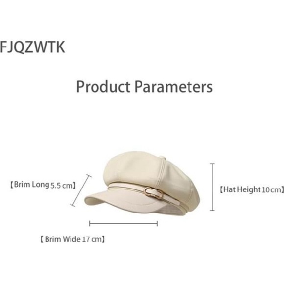 Womens Newsboy Cap Fashion PU Leather Cabbie Painter Hat Beret Cap main image 5